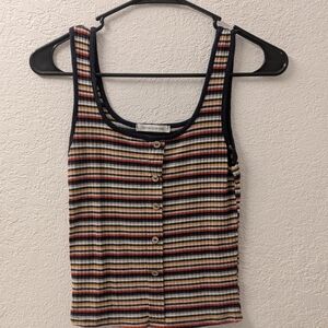 Caution To The Wind Multicolor Striped Tank Top